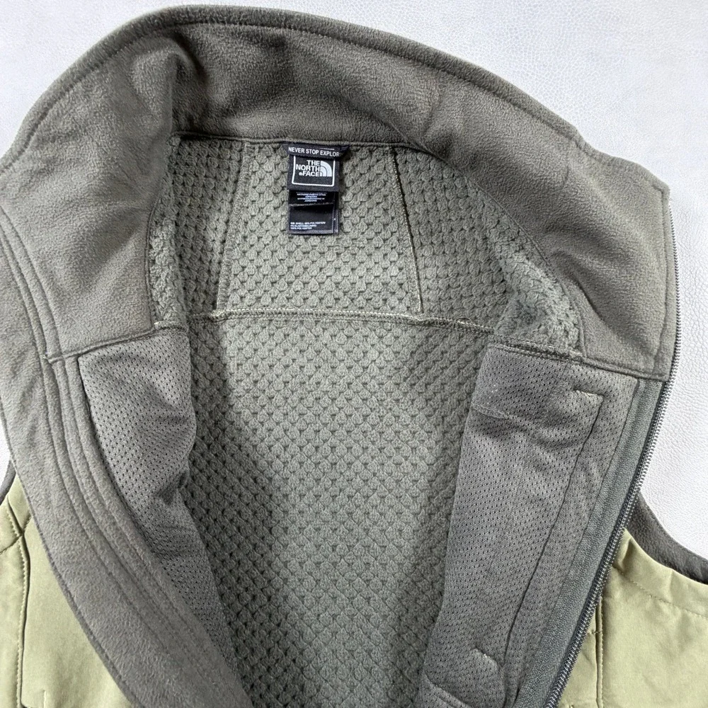 The North Face Apex Bionic Softshell Vest Mens Small Olive Green Windproof